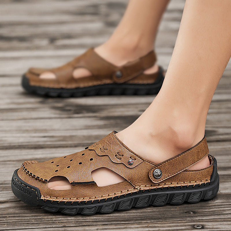 Damen Ledersandalen Atmungsaktives Leder