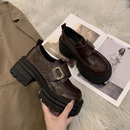 Damen Stiefeletten Robust Riemenverschluss
