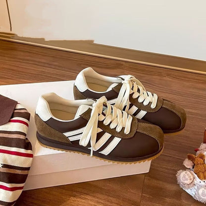 Damen Sneaker Leder Wildleder Sport