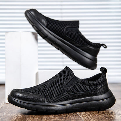 Damen Sneaker Bequem Atmungsaktiv Slip-On Schwarz - BerlinGlamour