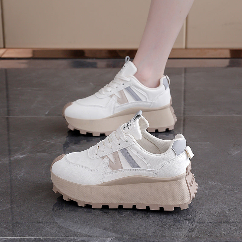 Damen Plateau Sneaker Hoch Modern