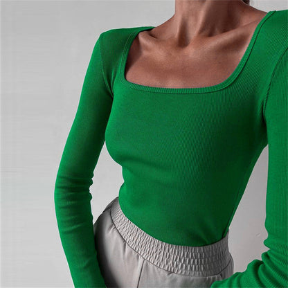 Damen Langarmoberteil Rippstruktur Trendy