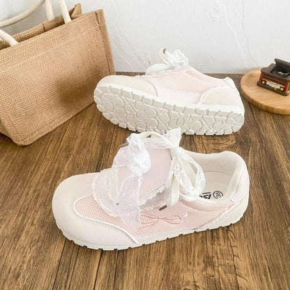 Damen Sneaker Spitze Atmungsaktives Mesh
