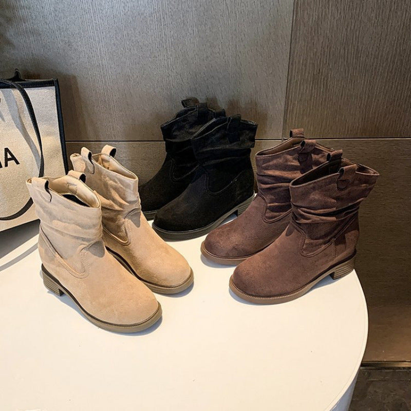 Damen Stiefeletten Weich Rutschfeste Sohle Bequem Schwarz - Norvielle