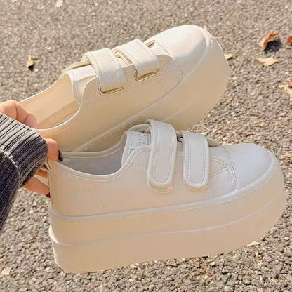 Damen Plateau Sneaker Bequem Dämpfend Mit Klettverschluss