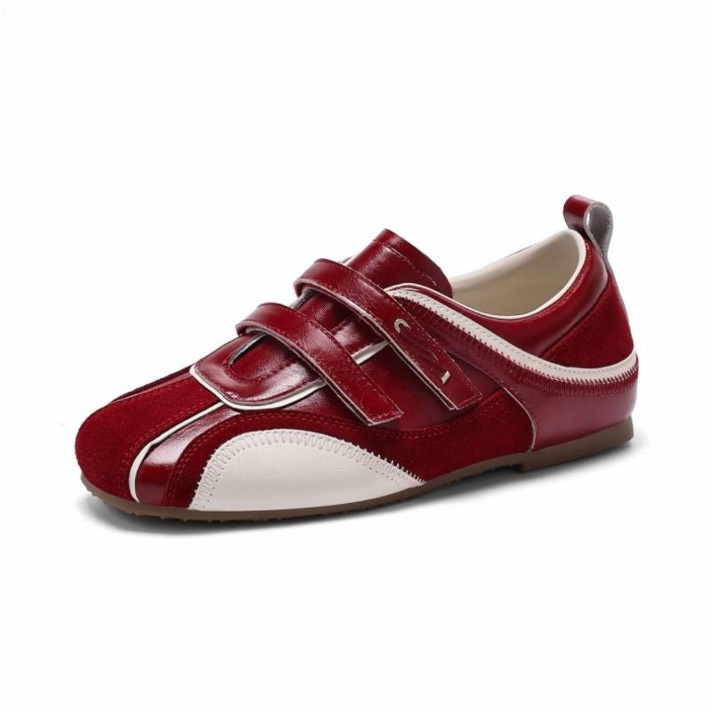 Damen Sneaker Sportlich Metallic Klettverschluss