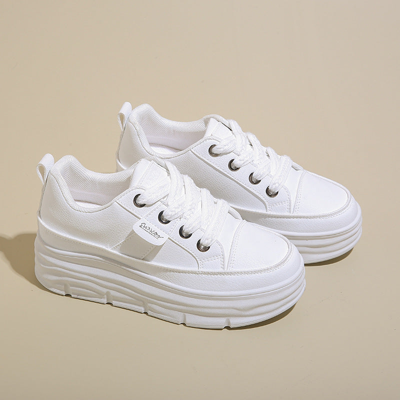 Damen Sneaker Plateau Atmungsaktives Obermaterial Sportlich