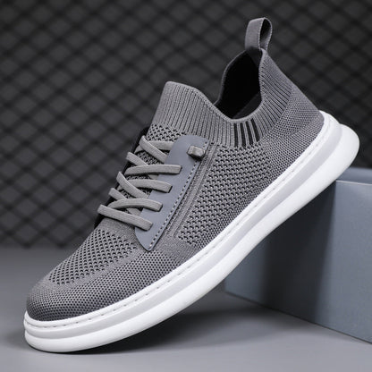 Damen Sneaker Bequem Elastisch Mit Reißverschluss