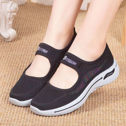 Damen Slip-On Sneaker Elastisch Bequem Weite Passform