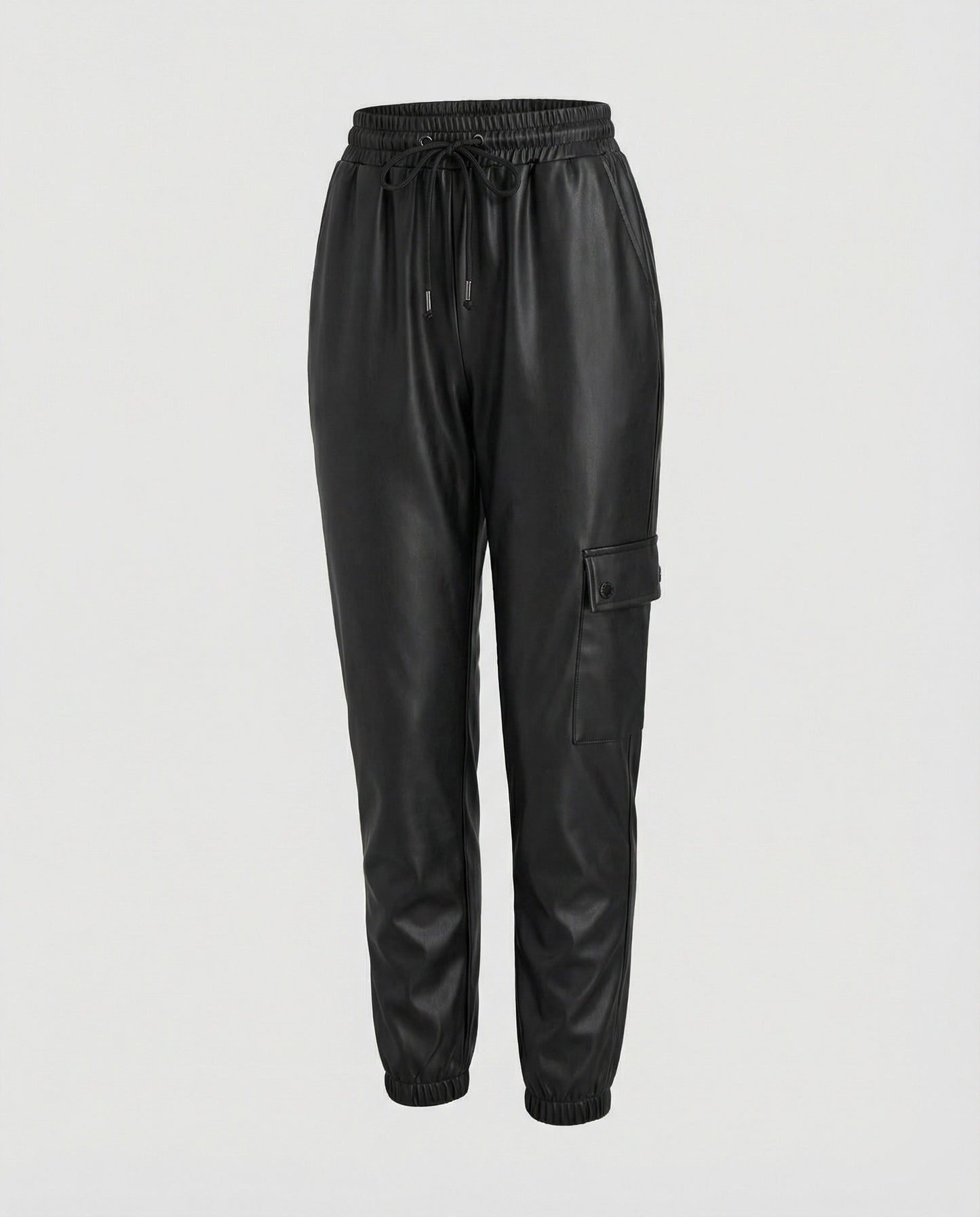 Damen Slimfit-Hose Kunstleder