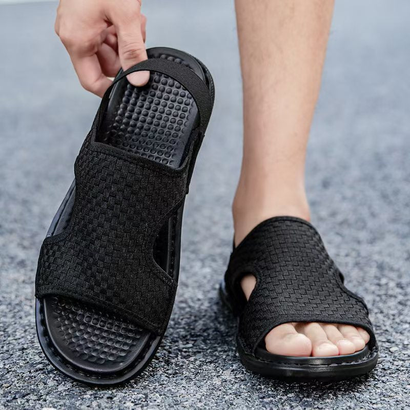 Herren Sandalen Atmungsaktives Leder Bequem