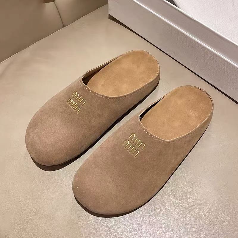 Damen Veloursleder Hausschuhe Weich Warm