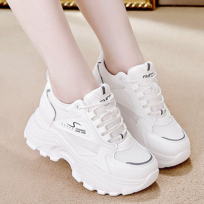 Damen Sneaker Chunky Rutschfest Atmungsaktives Material
