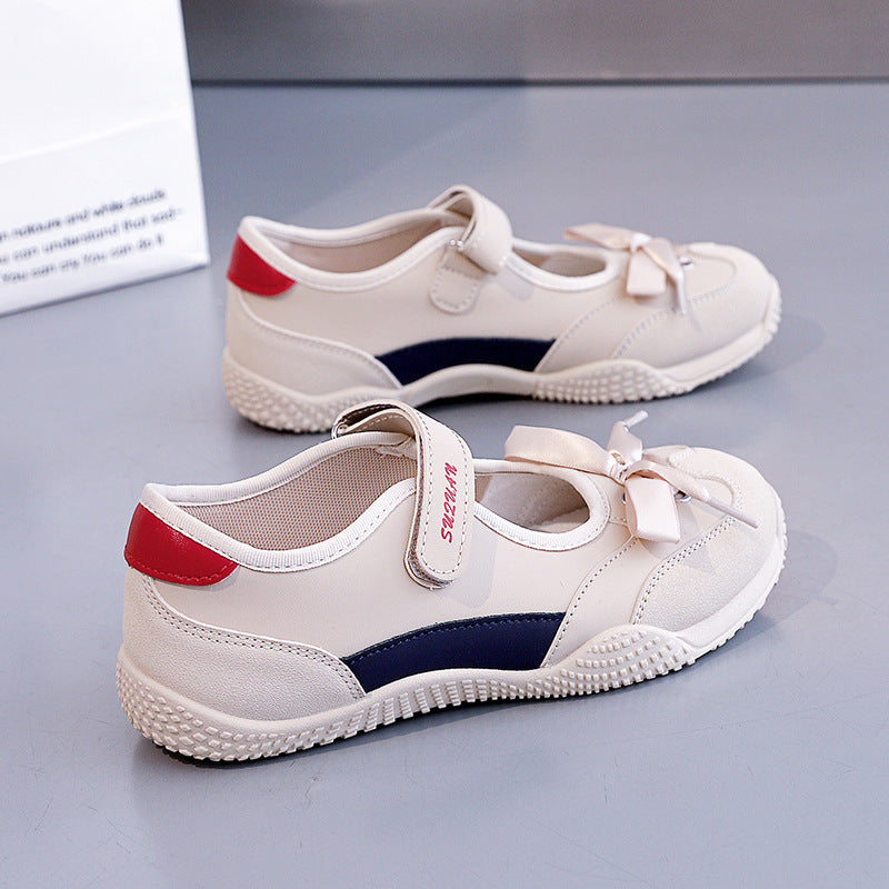 Damen Ballerinas Sportlich Klettverschluss Bequem