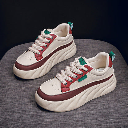 Damen Plateau Sneaker Sportlich Hochwertig