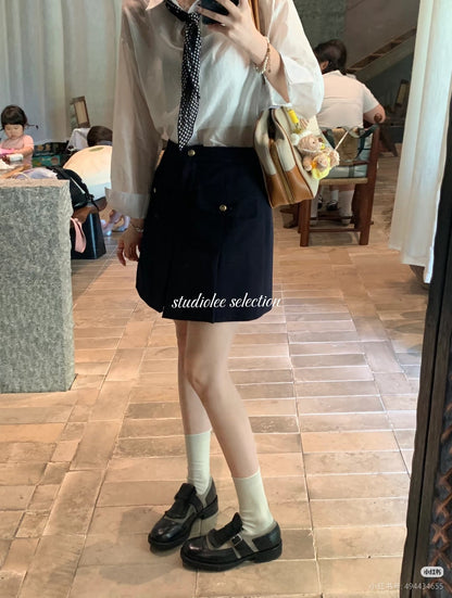 Damen Halbschuhe mit Schnalle und Riemen Modisch