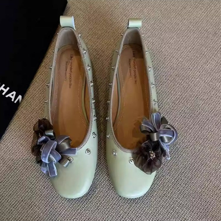 Damen Ballerinas mit Schmuckapplikationen Bequem