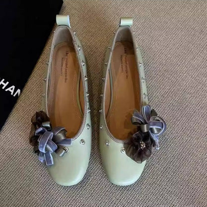 Damen Ballerinas mit Schmuckapplikationen Bequem