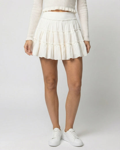 Damen High-Waist-Rock A-Linie Knie-lang - Norvielle
