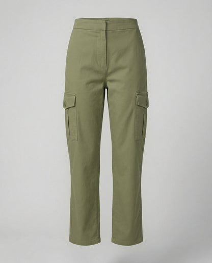 Damenhose Baumwoll Gerade Lockere Freizeithose