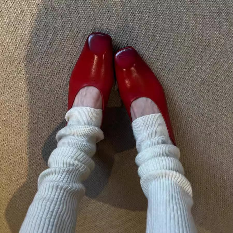 Damen Ballerinas Leder Braun Komfort