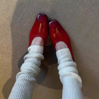 Damen Ballerinas Leder Braun Komfort