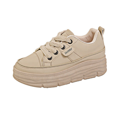Damen Sneaker Plateau Atmungsaktives Obermaterial Sportlich