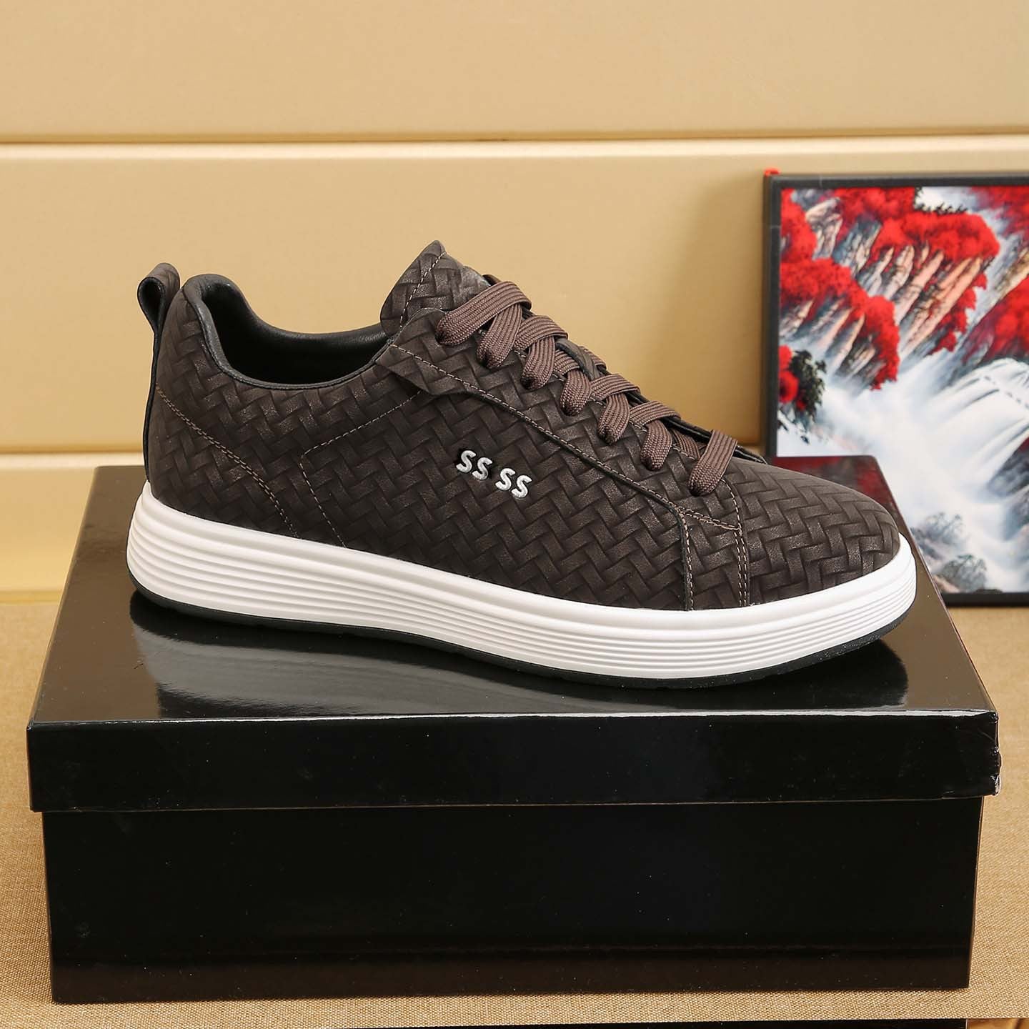 Damen Sneaker Geflochten Rutschfest