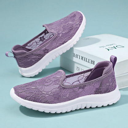 Damen Sneaker Slip-On Weich Spitze Dämpfung - Norvielle