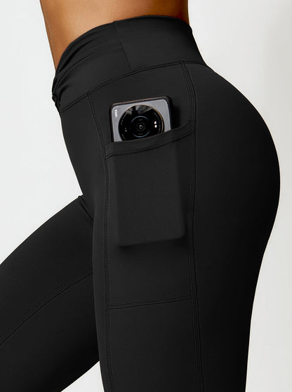 Damen Bootcut Leggings Mit Taschen Hohe Taille