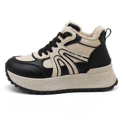 Damen High- Sneaker Warmfleece Innenfutter Rutschfest