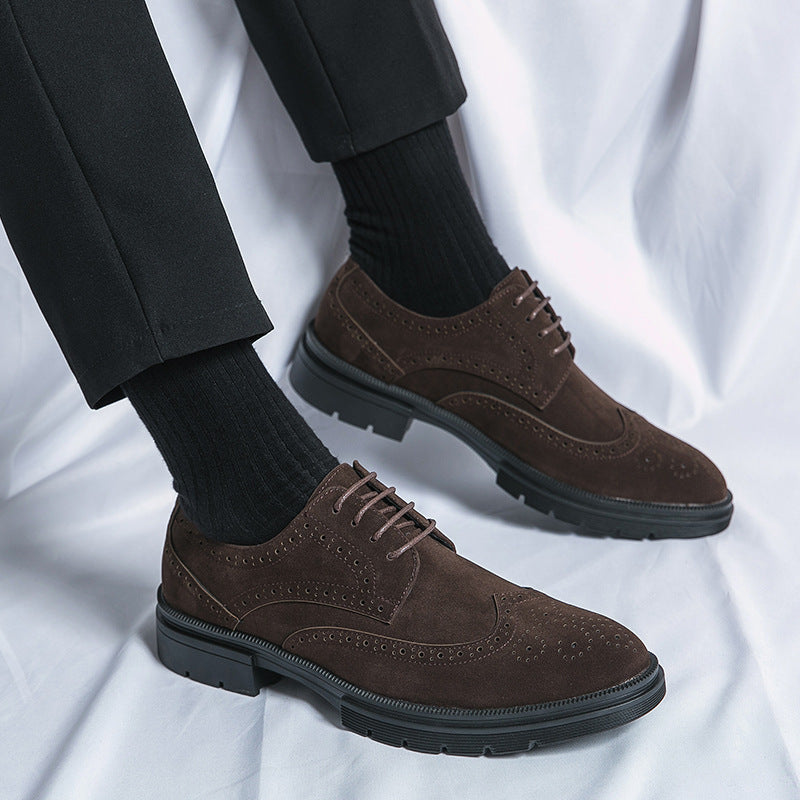 Herren Schnürschuhe Wildleder Elegant Lochmuster