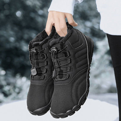 Damen Winter Sneaker Isoliert Rutschfest Schnellschnürsystem