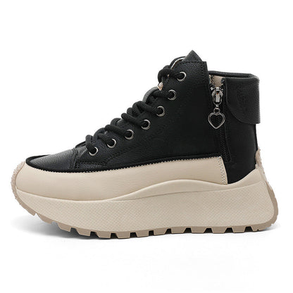 Damen High- Sneaker Elegante Laufschuhe Mit Reißverschluss