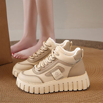 Damen High- Sneaker Elegantes Leder