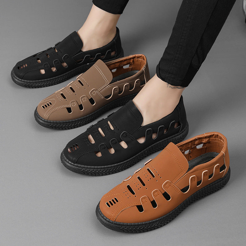 Damen Sandalen Atmungsaktives Leder Sommer