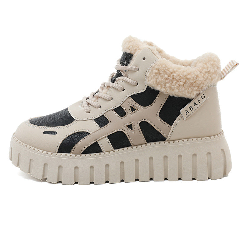 Damen High- Sneaker Flauschig Warm Winter