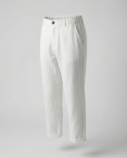 Damen Chino Hose Slim Fit Bequem Umschlag Saum