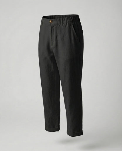 Damen Chino Hose Slim Fit Bequem Umschlag Saum