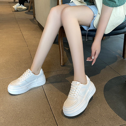 Damen Plateau Sneaker Bequem Elegant