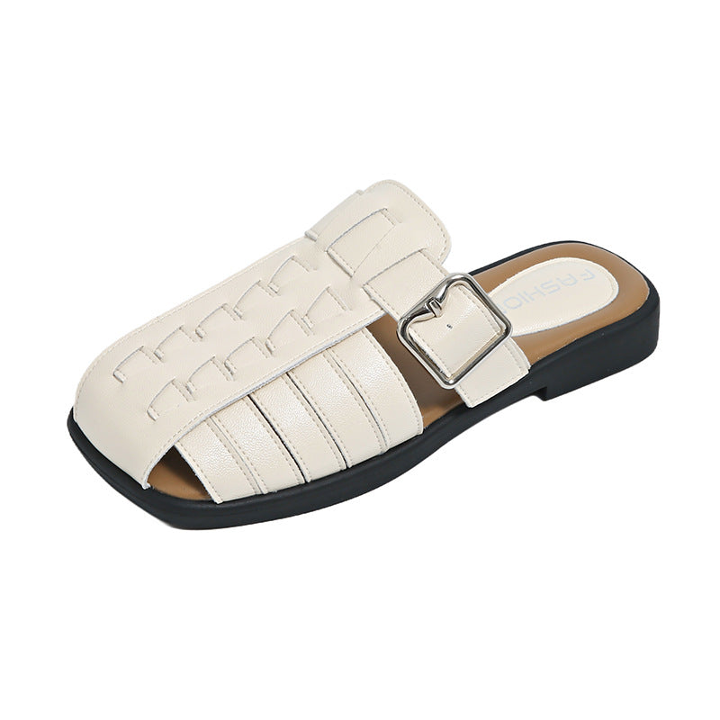 Damen Mules Bequem mit Riemen