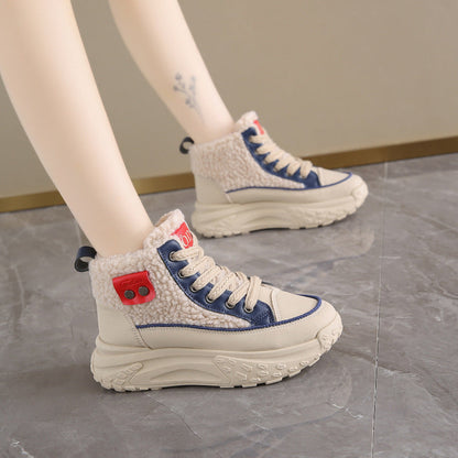 Damen High- Sneaker Warmfutter Rutschfest Winter