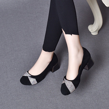 Damen Ballerinas Glitzer Komfortschuhe