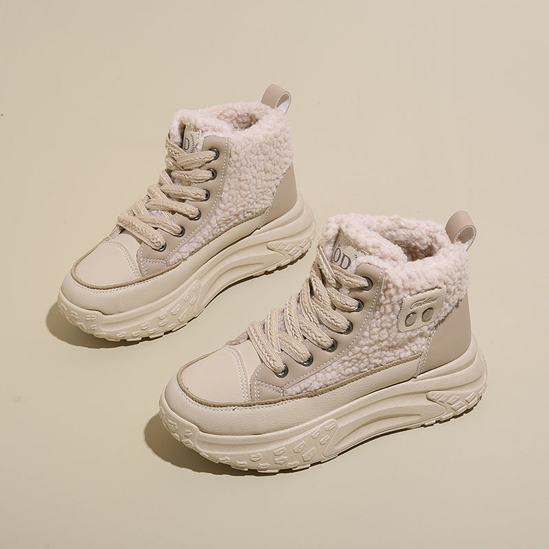 Damen High- Sneaker Warmfutter Rutschfest Winter