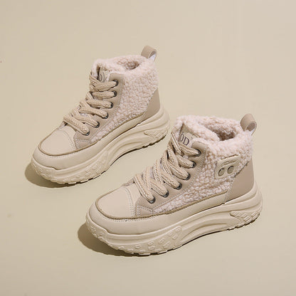 Damen High- Sneaker Warmfutter Rutschfest Winter