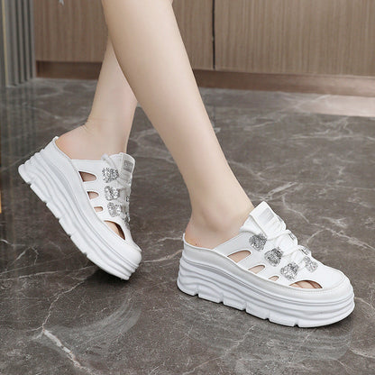 Damen Slip-On Sneaker Bequem Glitzer
