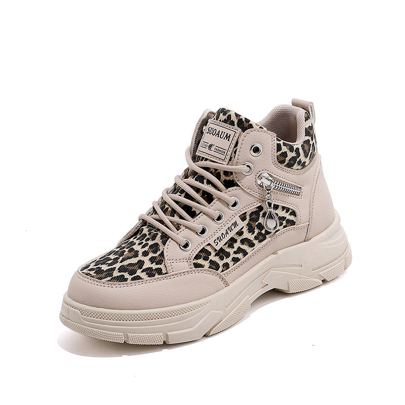 Damen High- Sneaker Leopardenmuster