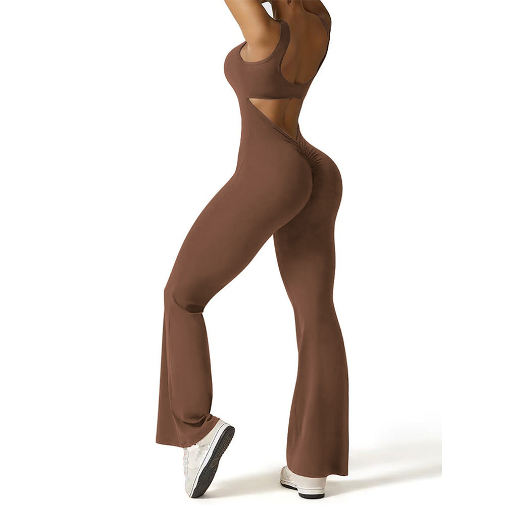 Damen Jumpsuit Rückenfrei Flare Style Sommer