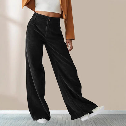 Damen Stoffhose Elegant Mit Taschen