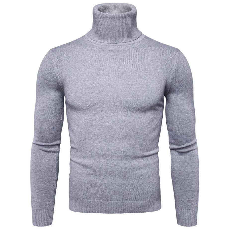 Herren Rollkragenpullover Merinowolle Elegantes Design